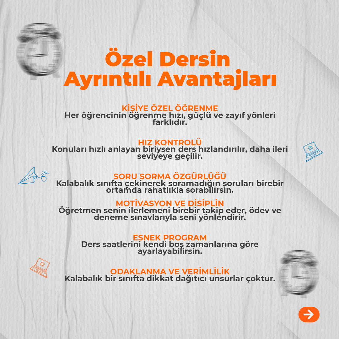 Özel Dersin Ayrıntılı Avantajları